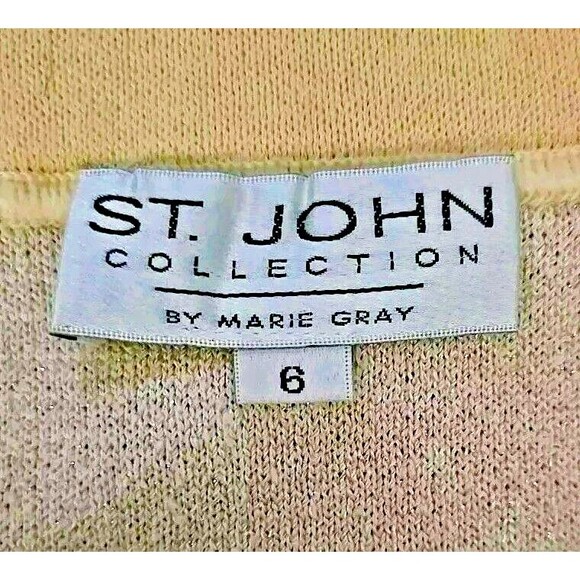 St John Collection by Marie Gray Wool‎ Shimmer Knit Skirt Sz 6 - Picture 2 of 9